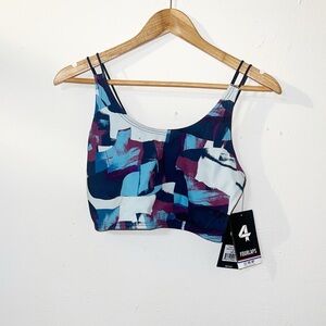 4Laps Poise longline women’s super soft abstract low support sports bra